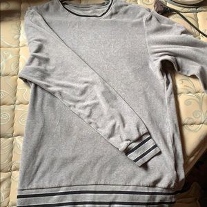 L gray velvet American Eagle sweater